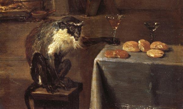 David Teniers Details of Monkeys in a Tavern